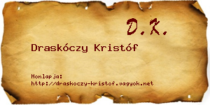 Draskóczy Kristóf névjegykártya