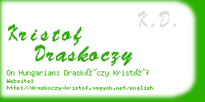 kristof draskoczy business card